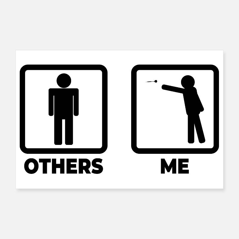 Me as a darts player Poster 12" x 8" (30x20 cm)