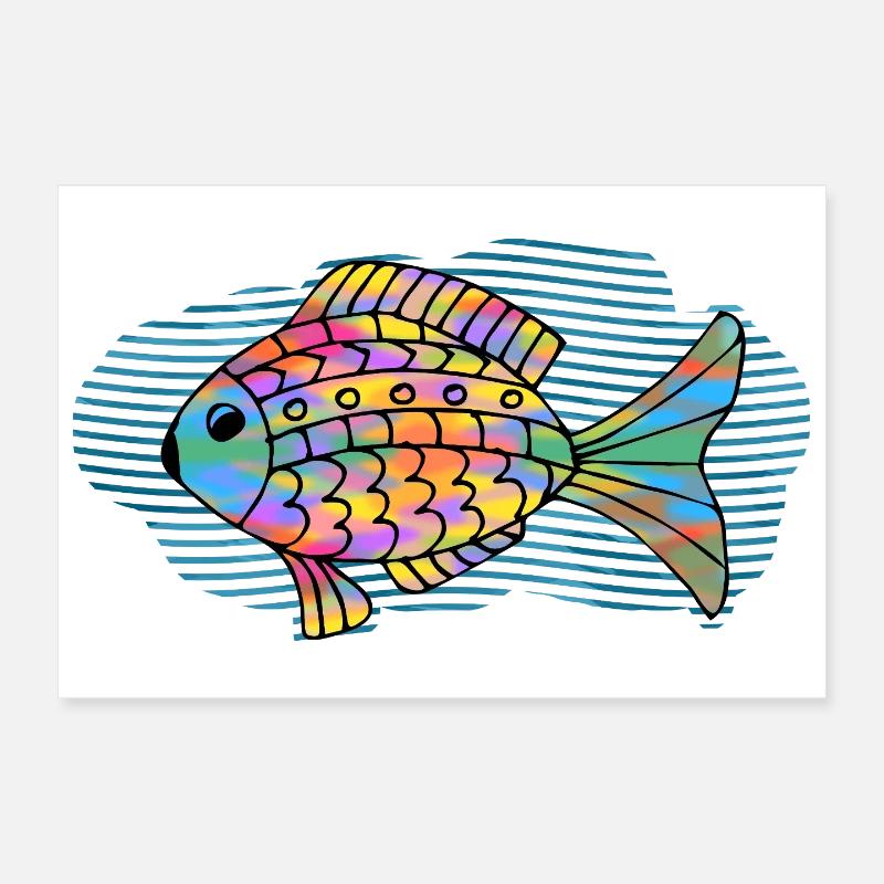 fish Poster 12" x 8" (30x20 cm)