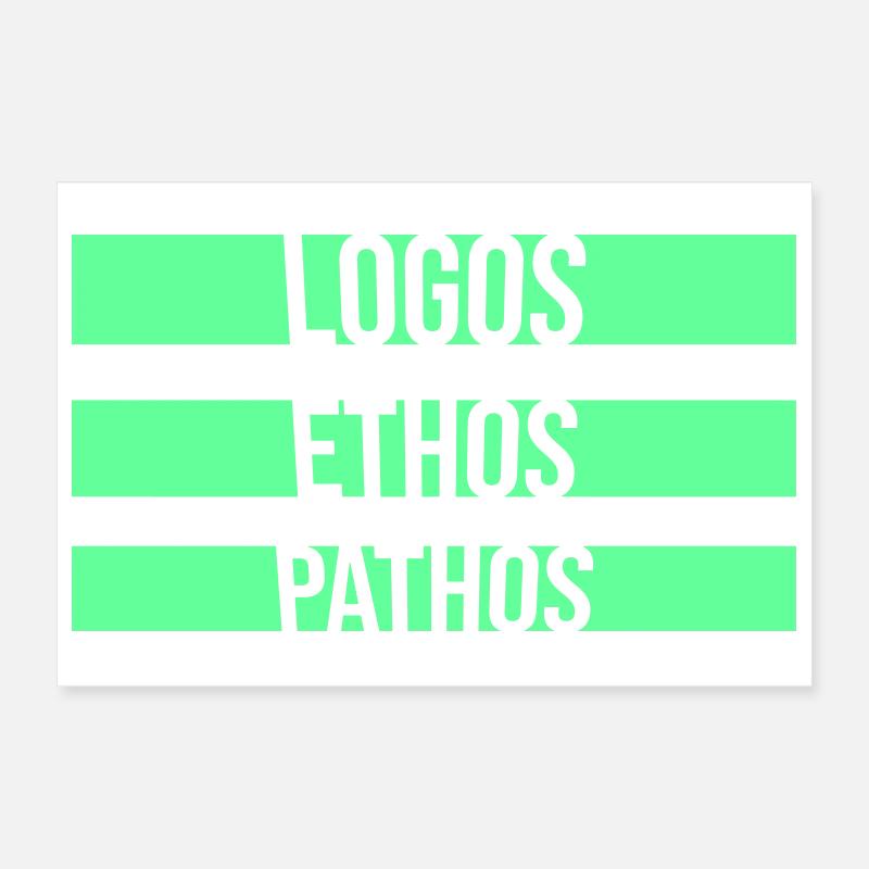 Logos Ethos Pathos Rhetoric Philosophy Student Poster 12" x 8" (30x20 cm)