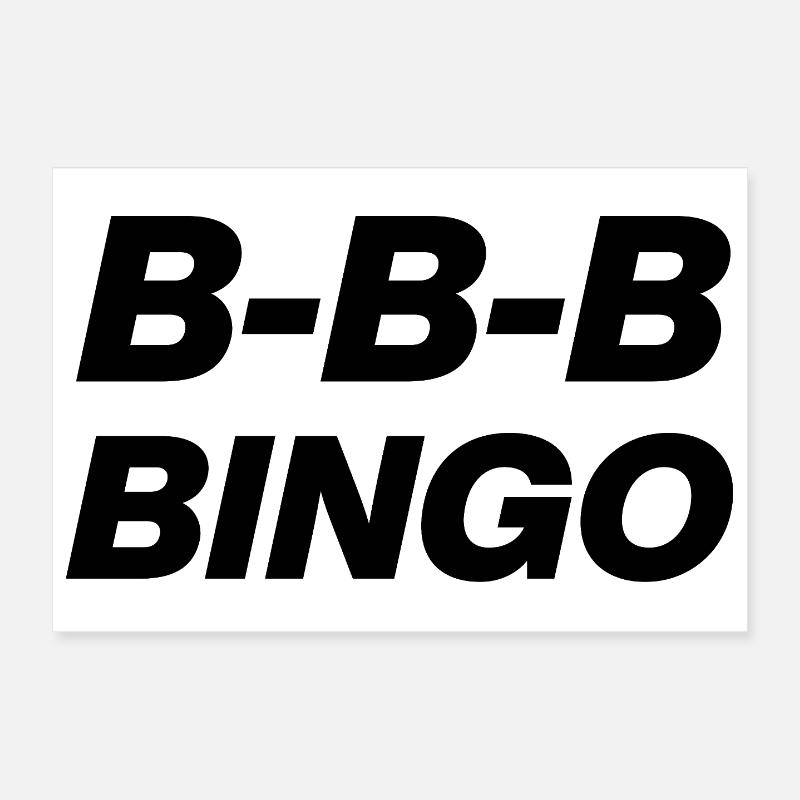 B-B-B-BINGO TREND, VIRAL FUN, MEME SCHULE STUHL 🪑 Poster 30x20 cm