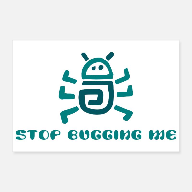 Arrête de m’embêter Cartoon Poster 30 x 20 cm