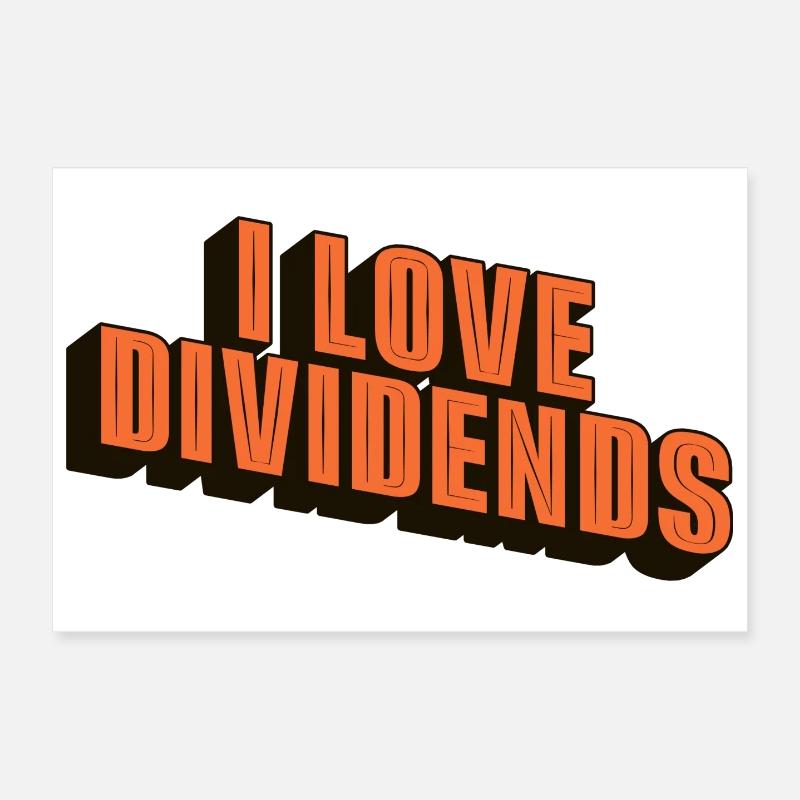 J’adore les dividendes Poster 30 x 20 cm