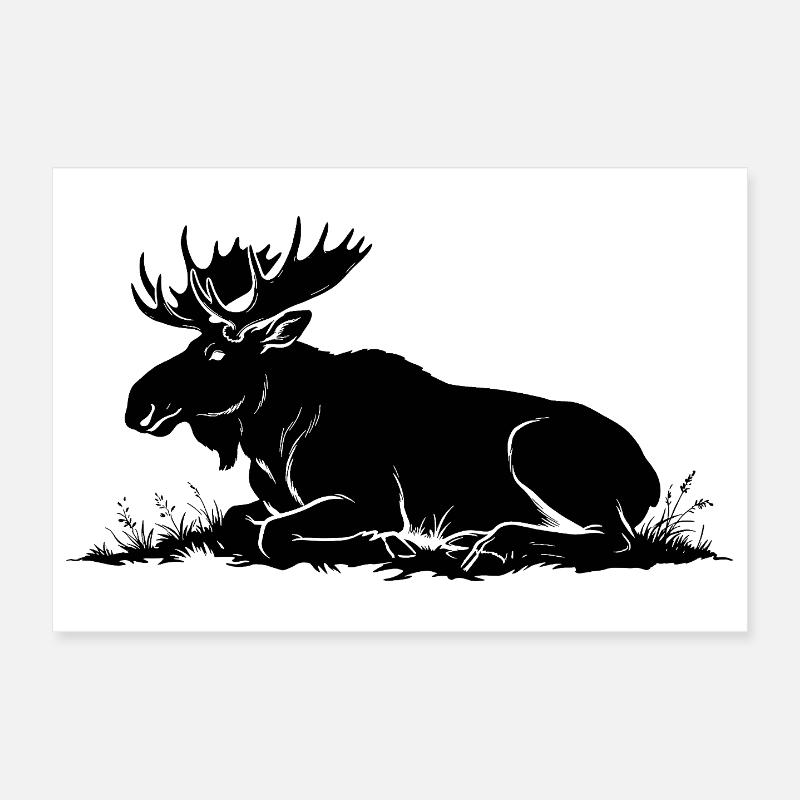 Elk Poster 12" x 8" (30x20 cm)