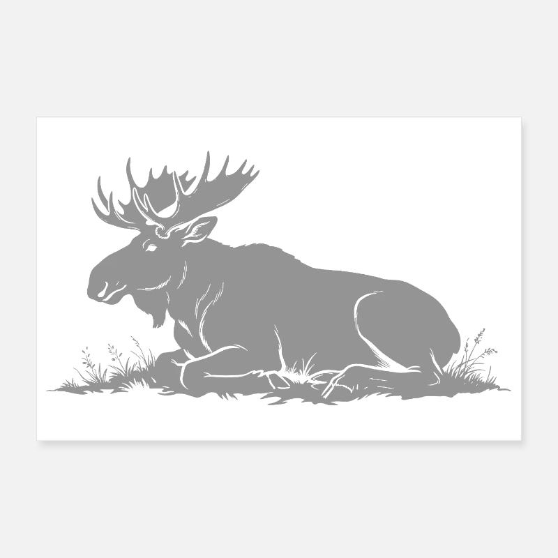 Elk Poster 12" x 8" (30x20 cm)