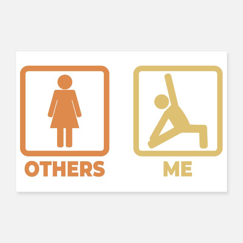 Yoga Stick Figure Poster 12" x 8" (30x20 cm)