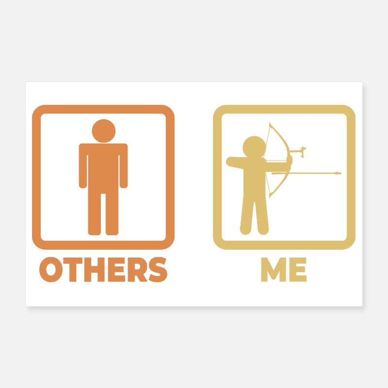 Archer stick figure Poster 12" x 8" (30x20 cm)