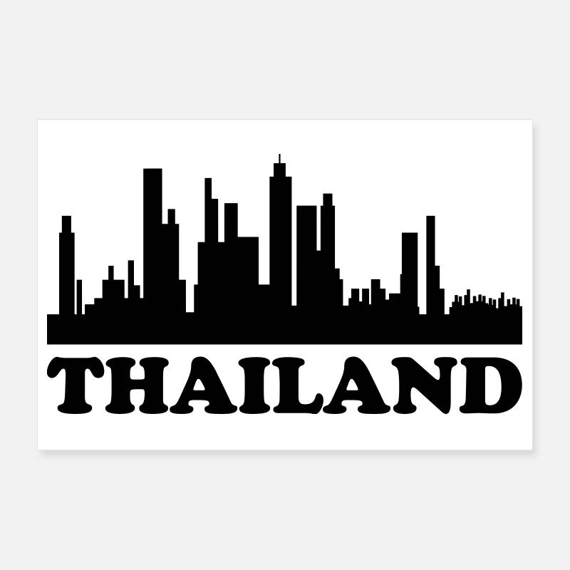 Skyline de Thaïlande Poster 30 x 20 cm