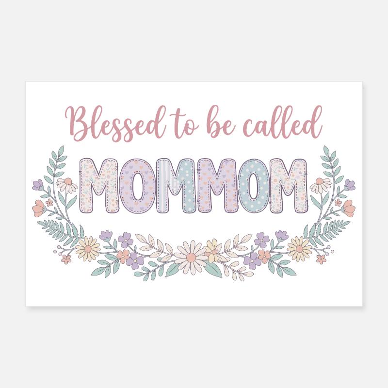 Mama, Oma-Blumen, süßes Oma-Geschenk Poster 30x20 cm
