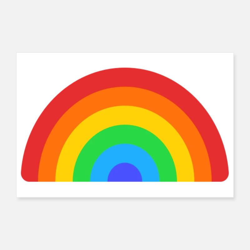 Retro Rainbow Arc Poster 30x20 cm