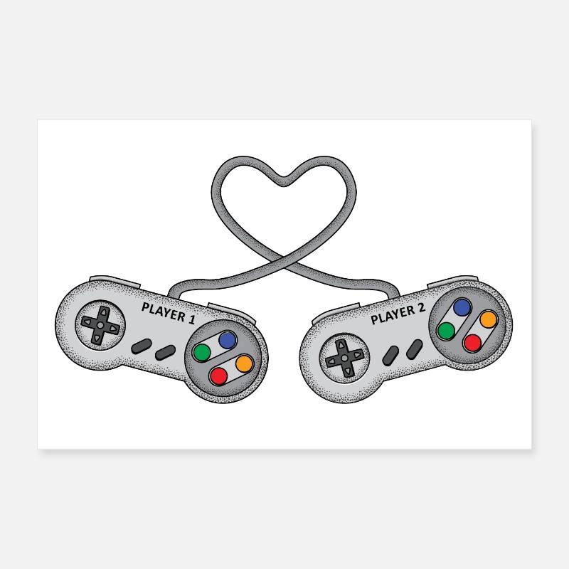 DreamTeam Controller Une console de jeu Poster 30 x 20 cm