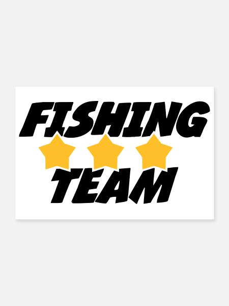 Fishing Team - Poster 30 x 20 cm - blanc - Devant