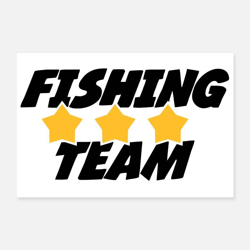 Fishing Team Poster 30 x 20 cm