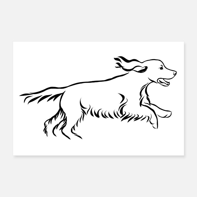 Cocker spaniel - Poster 12" x 8" (30x20 cm) - white