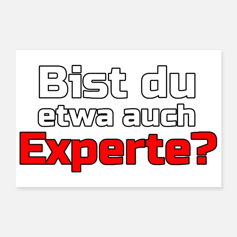 Experte Profi Arbeit Virus Sprüche - Poster 30x20 cm - Weiß