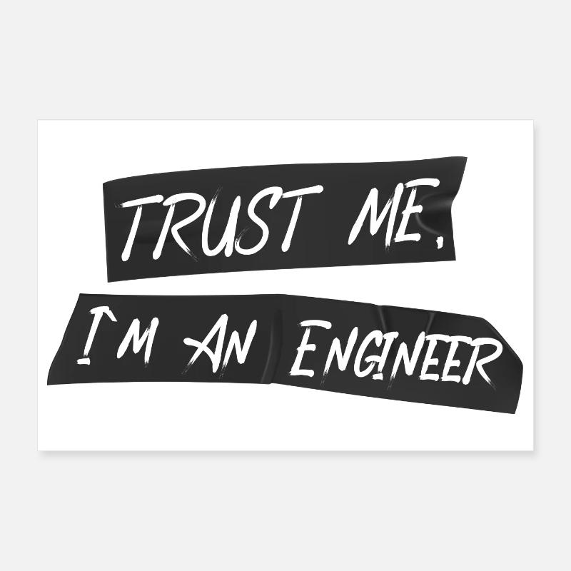 Engineer With Panzertape Poster 12" x 8" (30x20 cm)