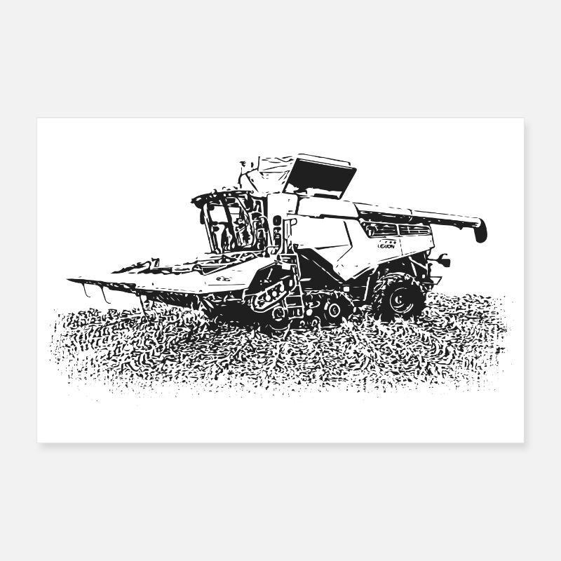 LEXION 8700 TERRA TRAC with corn picker Poster 12" x 8" (30x20 cm)
