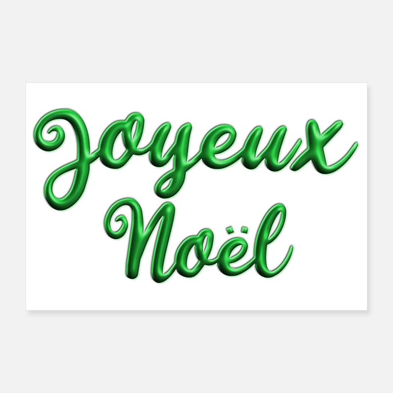 Joyeux Noël Vert Sapin Poster 30 x 20 cm