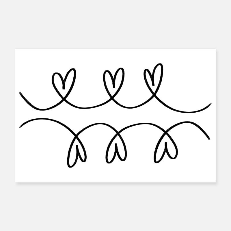 Herzen Poster 30x20 cm