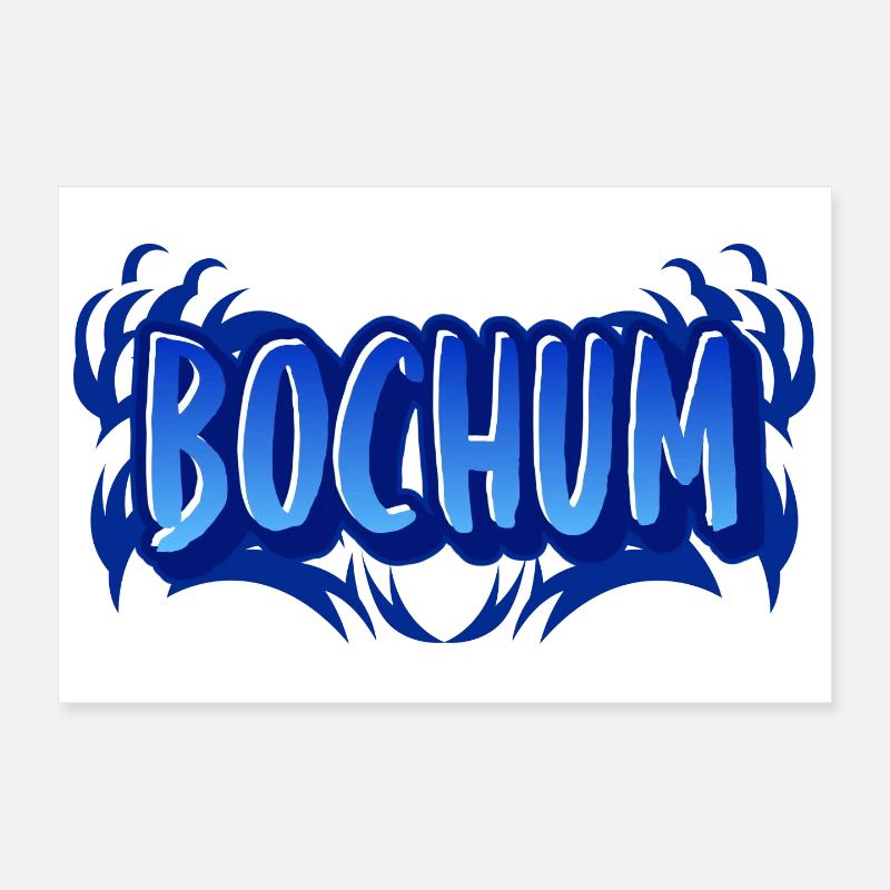 Bochum - Poster 30 x 20 cm - blanc