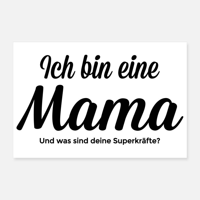 Mama mit Superkraft Poster 30x20 cm