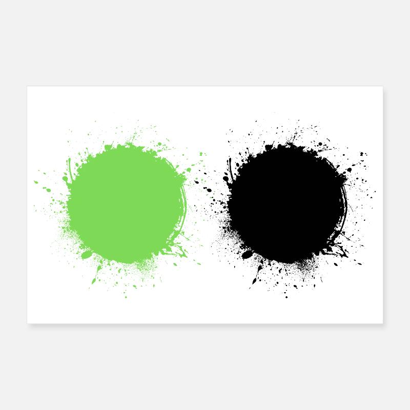 white green Poster 12" x 8" (30x20 cm)