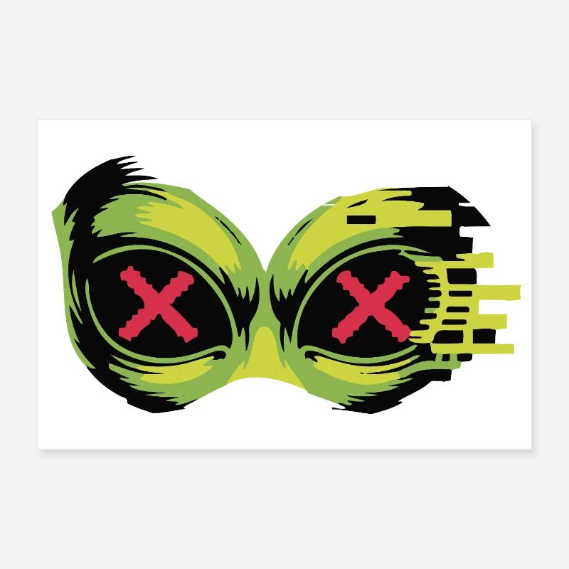 Neon X Goggles Poster 12" x 8" (30x20 cm)