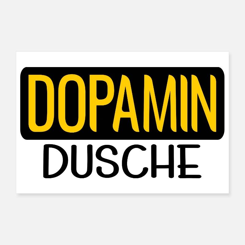 DOPAMINE SHOWER BRAIN Poster 12" x 8" (30x20 cm)