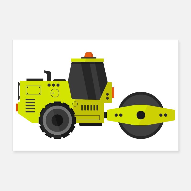 Rouleau compresseur Poster 30 x 20 cm