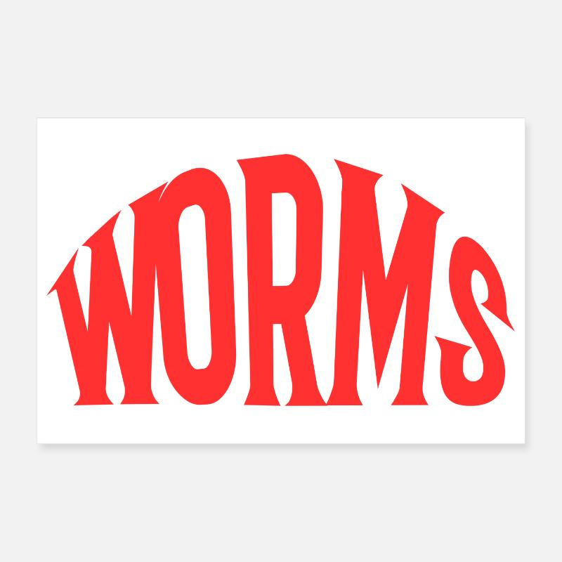 Worms Poster 12" x 8" (30x20 cm)