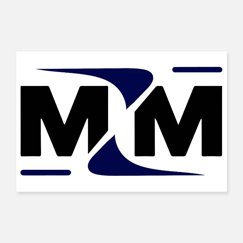 Monogramme MYM : Édition Bold Swoosh Poster 30 x 20 cm