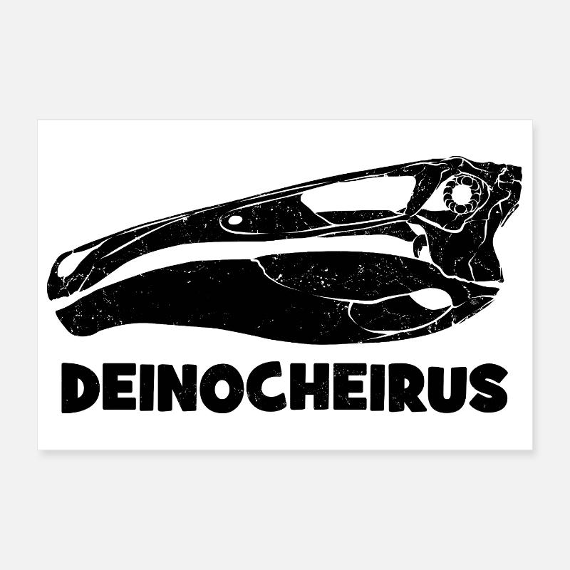 Deinocheirus Schädel Fossil Poster 30x20 cm
