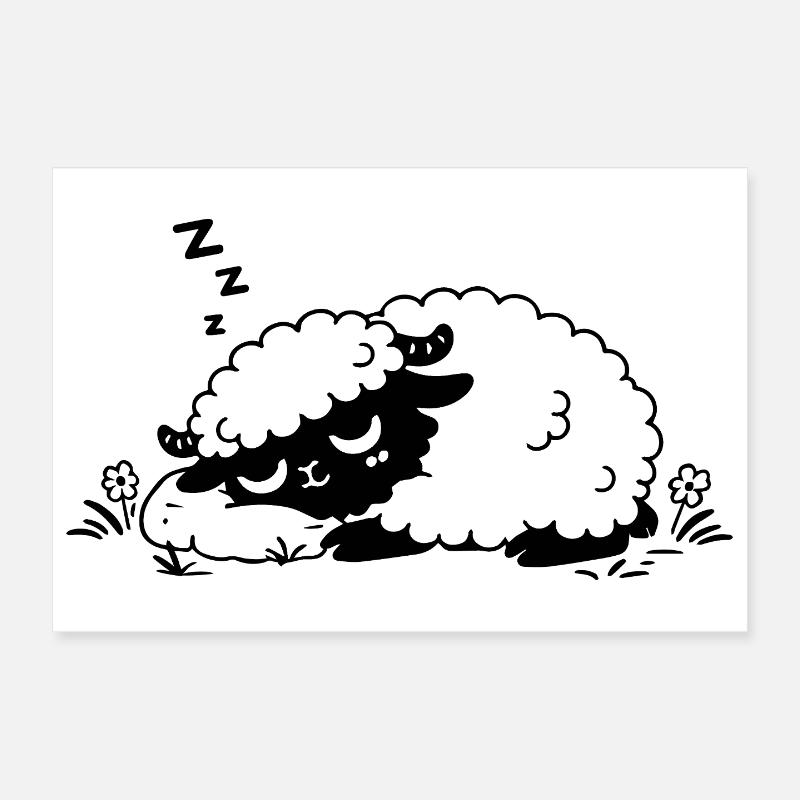 Dodo Sheep Poster 12" x 8" (30x20 cm)