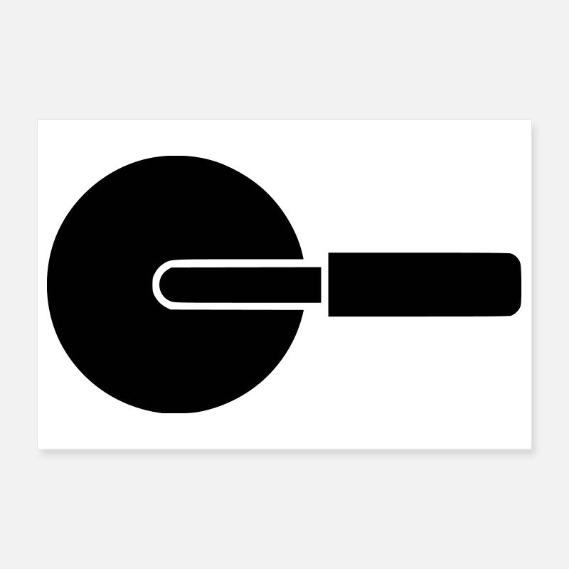 Couteau à roue coupe-pizza Poster 30 x 20 cm