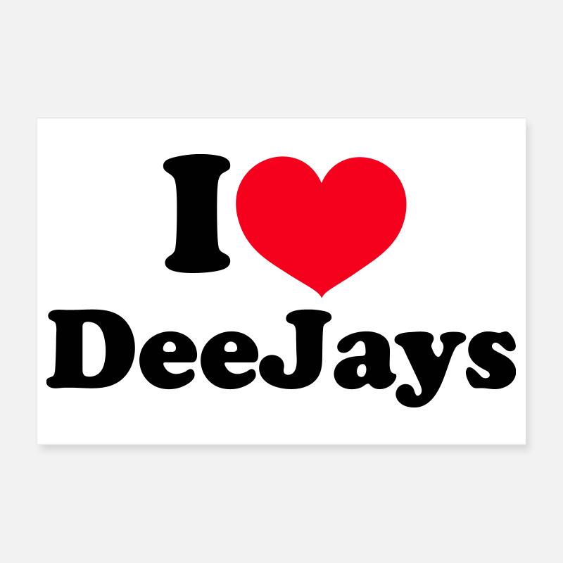 J’adore les DeeJays Poster 30 x 20 cm