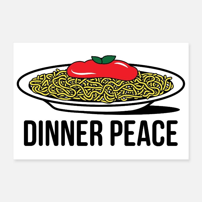 Pop Art spaghetti with tomato sauce  Poster 12" x 8" (30x20 cm)
