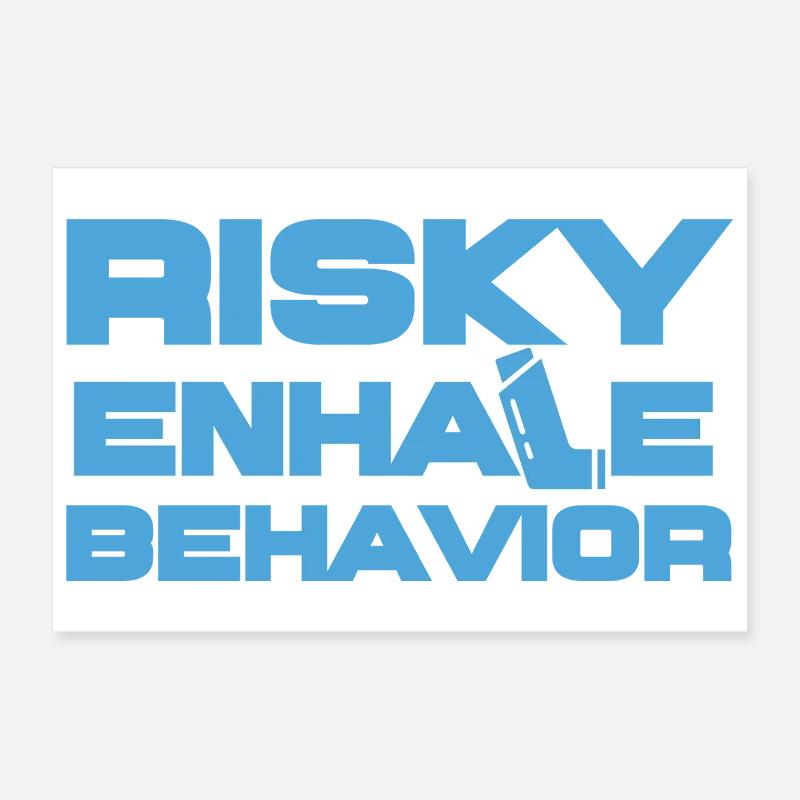 Asthma Asthmatiker Risky Enhale Behavior Poster 30x20 cm