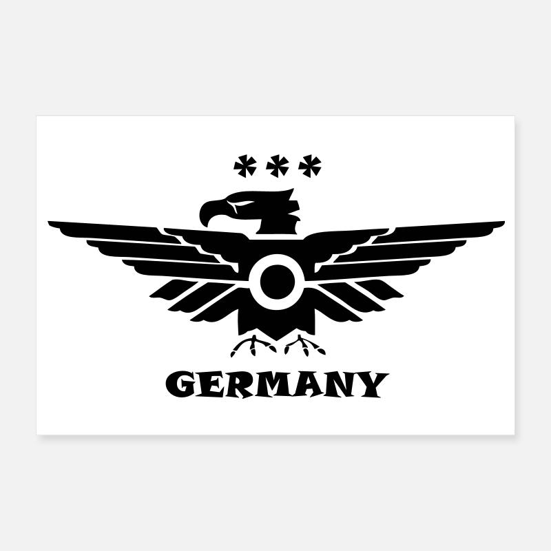 Adler Deutschland Germany schwarz black Poster 30x20 cm