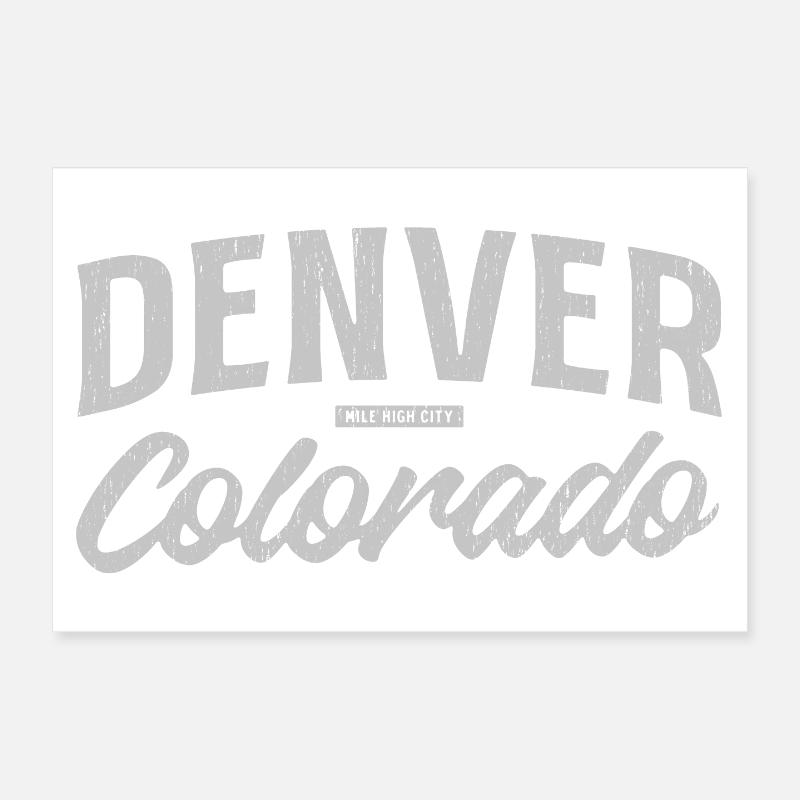 Denver Colorado Vintage Script Poster 30x20 cm