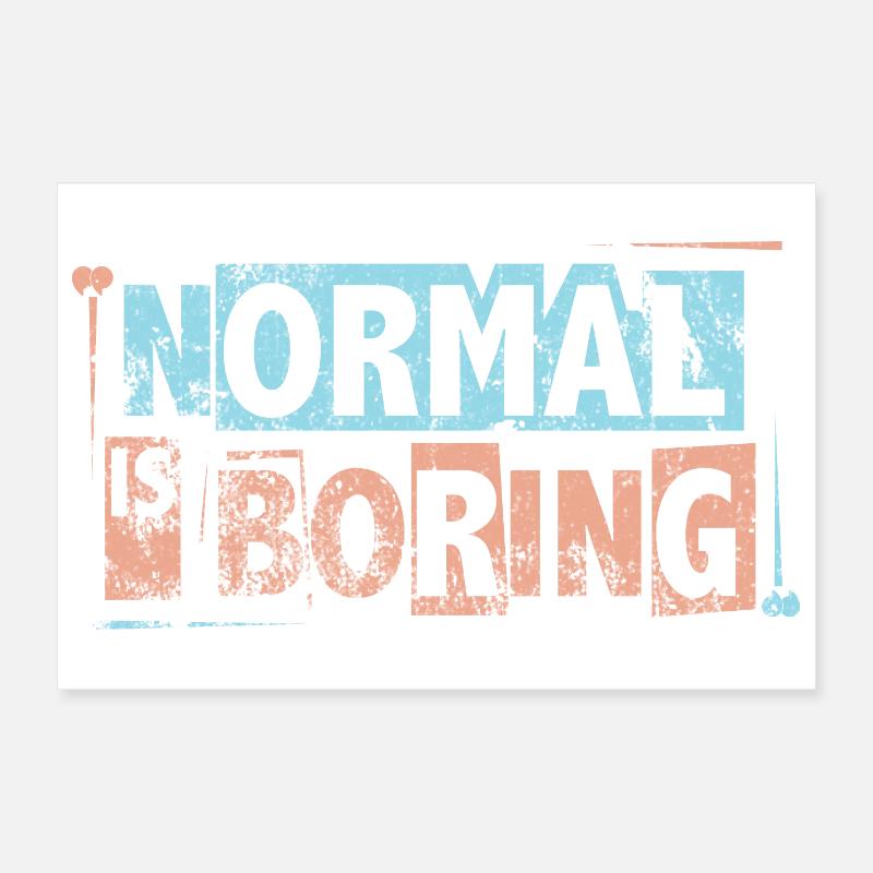 Normal is Boring - Pièces de puzzle de sensibilisation à l’autisme Poster 30 x 20 cm