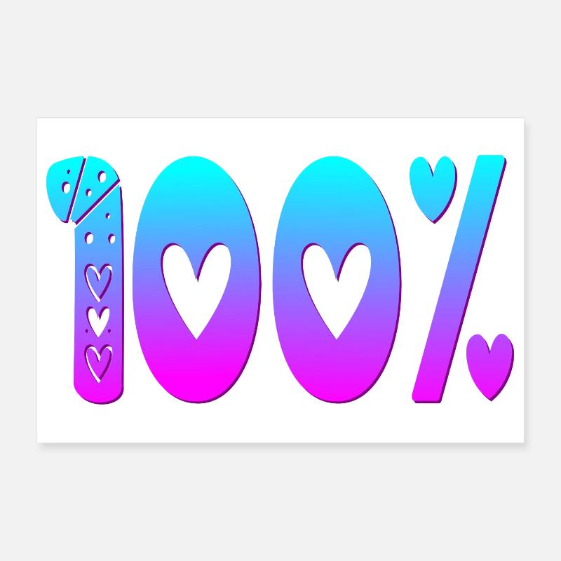 100 POUR CENT DE PERFORMANCE DE MISE AU POINT Poster 30 x 20 cm