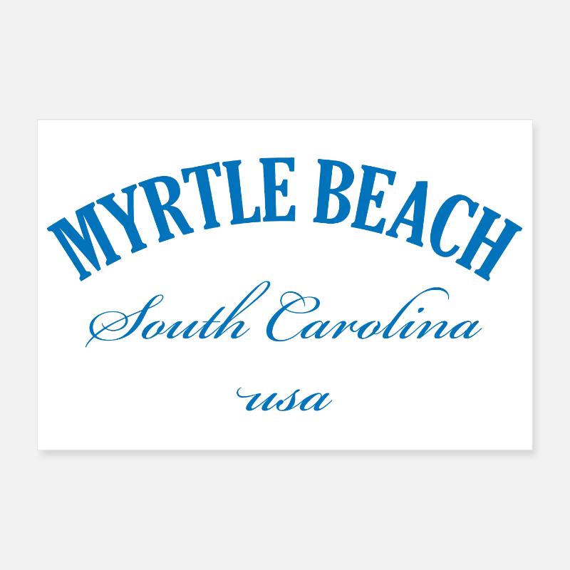Myrtle Beach Caroline du Sud Design rétro Poster 30 x 20 cm