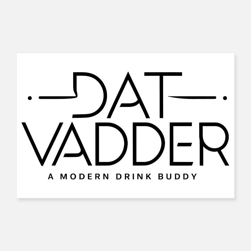"Dat Vadder" Der Vater - Poster 30x20 cm - Weiß