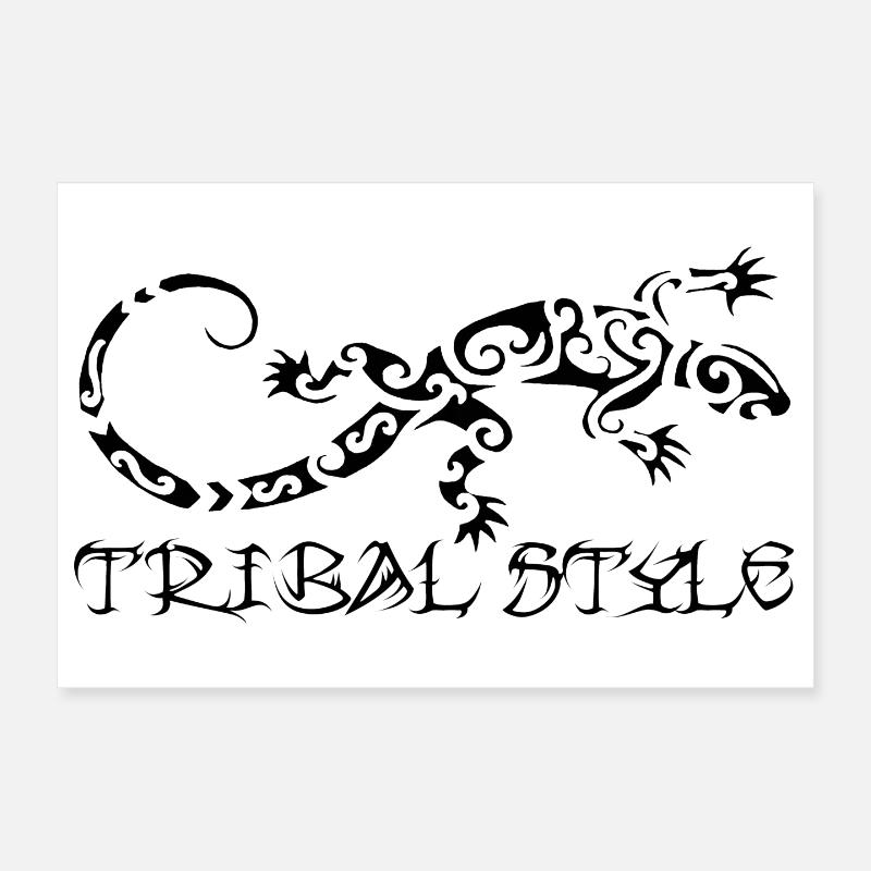 Polynesian black lizard Poster 12" x 8" (30x20 cm)