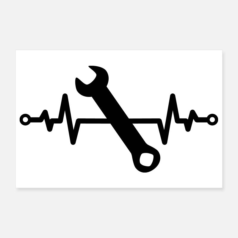 Gift idea craft open-end wrench Poster 12" x 8" (30x20 cm)