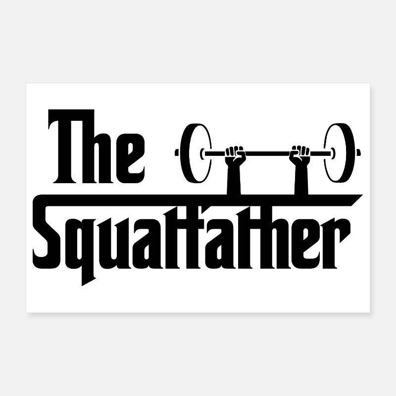Le Squatfather noir Poster 30 x 20 cm