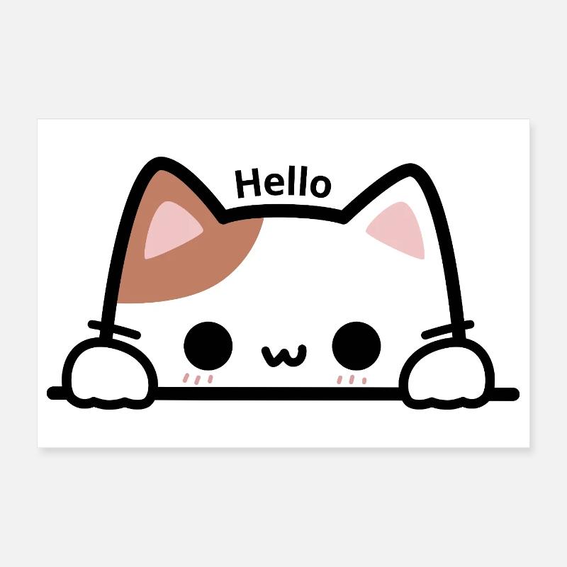 Coucou Chaton Poster 30 x 20 cm