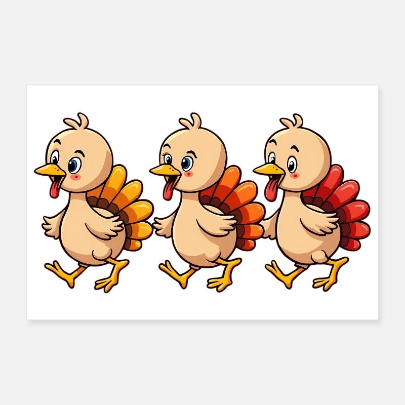 Bébé dinde de Thanksgiving Poster 30 x 20 cm