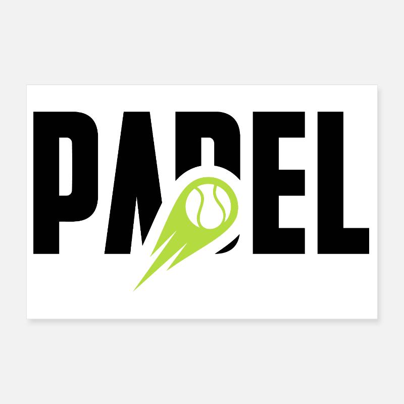 Padel - Poster 30x20 cm - Weiß