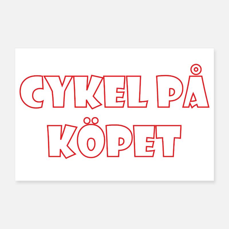 Bicycle in the Bargain – Textdesign Poster 30x20 cm