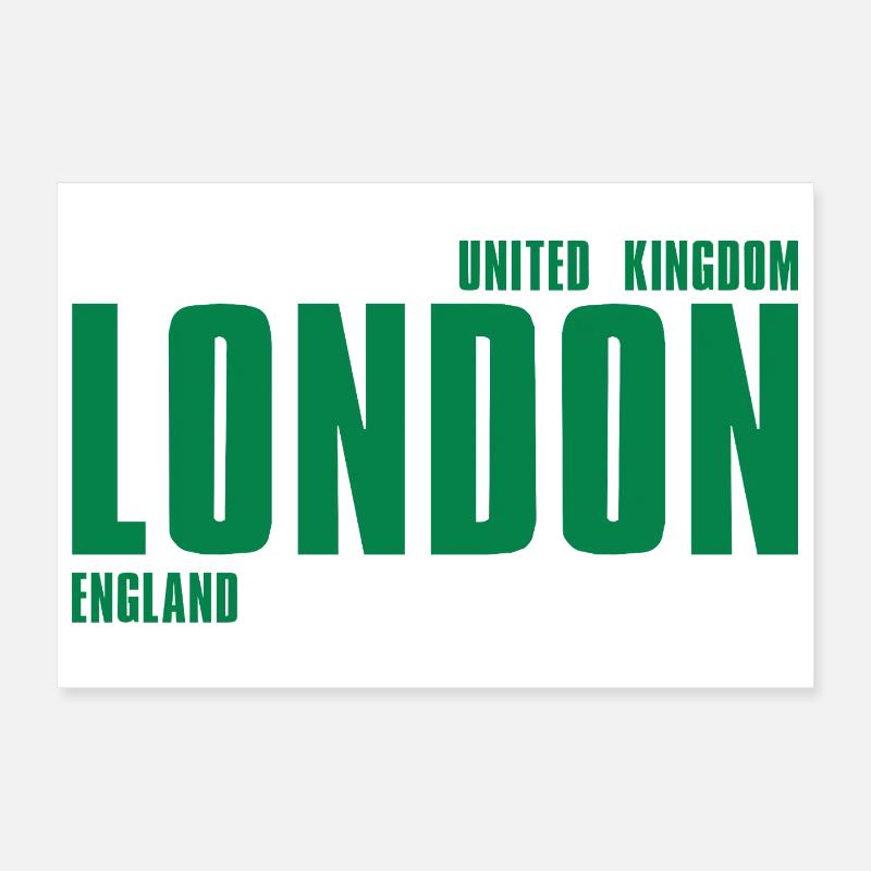Londres – Angleterre Lyric Design Poster 30 x 20 cm